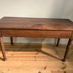 Antieke Petrin Tafel In Eikenhout Circa 1850 thumbnail 20