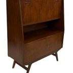 Vintage Secretaire Wandkast Werkplek Jaren 60 Teak Fineer thumbnail 8