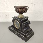 Marmeren Pendule Met Bronzen Coupe thumbnail 7