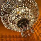 Murano Opaliserende Kristal Pegels Hanglamp Kroonluchter Kristal Vintage thumbnail 7