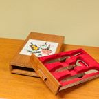 Vintage Borrelset Besteklade Kaasplank thumbnail 5