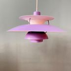Originele Vroege Louis Poulsen Ph5 Schalenlamp Paars 1960 thumbnail 3