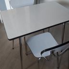 Keukenset Formica Witte Stoeltjes En Tafel Jaren'60 thumbnail 6