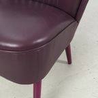 Paar Aubergine Leren Cocktailfauteuils 69042 thumbnail 6