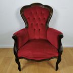 Brocante Franse Louis Xv Stoel, Fauteuil, Queen Ann Armstoel thumbnail 6