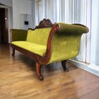 Vintage Barok Zetel / Canapé / Sofa In Mosgroen thumbnail 3