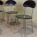 Set Van 4 Vintage Postmodern Italiaans Eetkamerstoelen thumbnail 15
