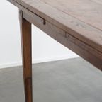 Functionele En Mooie Engelse Antieke Uitschuifbare Eettafel Van Iepen En Kersenhout thumbnail 5