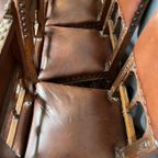 Stoelen In Renaissancestijl. Eikenhout. Leer. thumbnail 2