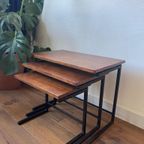 Vintage Retro Mimiset / Nesting Tafels Van Teak thumbnail 4