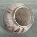 Art Deco Rosé Gemarmerde Opaline Hanglamp thumbnail 5