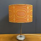 Round Table Lamp With Orange Shade 1960S thumbnail 12