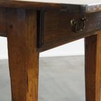 Prachtige Compacte Antieke Franse Boeren Eettafel Met 1 Lade En Een Prachtig Patina thumbnail 12