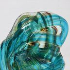 Large Mdina 'Blue Summer' Maltese Glass Sculpture 1980S thumbnail 7