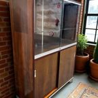 Vintage Vitrinekast / Barkast / Kast Met Etagere thumbnail 3
