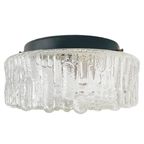 Mid-century Ronde Kubistische Plafondkap Helder Bubbelglas 1960’s thumbnail 2