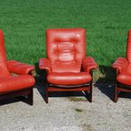 Coja Armchairs Lederen Bekleding Palissander Frame thumbnail 3