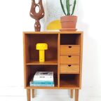 Vintage Teak Houten Kastje Laden Vakken Keuken thumbnail 3