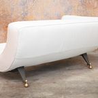 Nieuwbeklede Witte Leren Montis Quintus Design Chaise Longue thumbnail 7