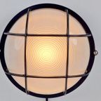 Vintage Simes Buitenlamp Wandlamp Metaal Glas ’80 Italy Nos thumbnail 6