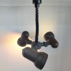 Vintage Original Hüstadt Leuchten 3 Spots Plafondlamp (in Hoogte Verstelbaar) thumbnail 4