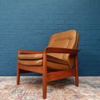 Vintage Fauteuil Met Voetenbank, Deens Design thumbnail 13