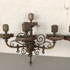 Duo 19e Eeuwse Bronzen Gas Wandlampen thumbnail 9