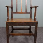 Prachtige Antieke Engelse Begin 19E Eeuw Side Chair Met Armleunigen thumbnail 3