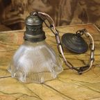 Antieke Holophane Hanglamp thumbnail 2