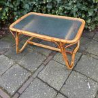 Rotan Bamboe Vintage Salontafel Wolkglas thumbnail 3