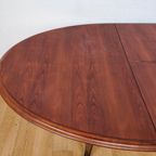 Vintage Eetkamertafel Ovale Uitschuifbare Eettafel, Tafel Mahoniehout thumbnail 5