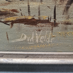 Landschap Schilderij Met Eenden D. Vd Velde thumbnail 4