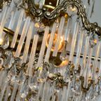 Art Nouveau Stijl Kroonluchter Hanglamp Vintage Staafjes Lamp Kristal Swarovski thumbnail 9