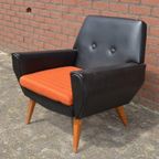 Fauteuil Retro Met Zwarte Skai thumbnail 2