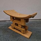 Vintage Houten Ashanti Kruk Tafeltje Krukje thumbnail 4