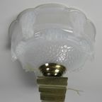 Art Deco Wandlamp Met Kap Van Opaliserend Glas, Jaren 30 thumbnail 14