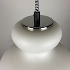 1 Of 2 Frosted White Glass Pendant Light By Peill And Putzler 1960 thumbnail 5