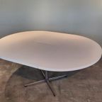 Vintage Eettafel Pastoe Witte Uitschuifbare Tafel Ovaal thumbnail 9