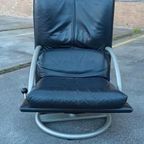 Vintage Rolf Benz Leren Swivel Fauteuil, Torino Bmp thumbnail 5