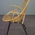 Leuke Rotan Fauteuil Met Armleuningen, Dutch Design, 1960 thumbnail 6