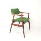 Vintage Deense Stoel Erik Kirkegaard | Gestoffeerd Ploegstof thumbnail 9