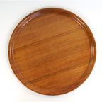 Vintage Dienblad Plywood Rond thumbnail 3