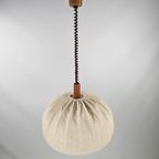 Hanglamp Teak Hout Domus Met Stoffen Kap thumbnail 11