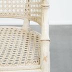 Gezellige Vintage Jaren 70 Design Stoel Van Jonathan Adler Gemaakt Van Riet En Bamboe thumbnail 9