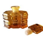 Parfumfles In Art Deco Stijl Amberkleurig Glas Uit Tsjechie thumbnail 7