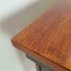 Vintage Teak Houten Bureau | Bureautje 2 Lades thumbnail 9