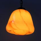 Art Deco Hanglamp Met Gemarmerde Glazen Kap thumbnail 12