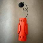 Vintage Retro Metalen Oranje Hanglamp thumbnail 6