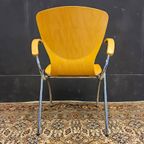 Set Van 3 Design Plywood Opstapelbare Kimball Bingo Guest Chairs / Stacking Chairs / School Stoelen thumbnail 10