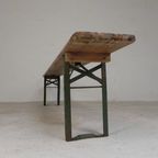 Klapbank, Bank Inklapbaar Voor Terras, 220 Cm Lang, Jaren 60 thumbnail 11